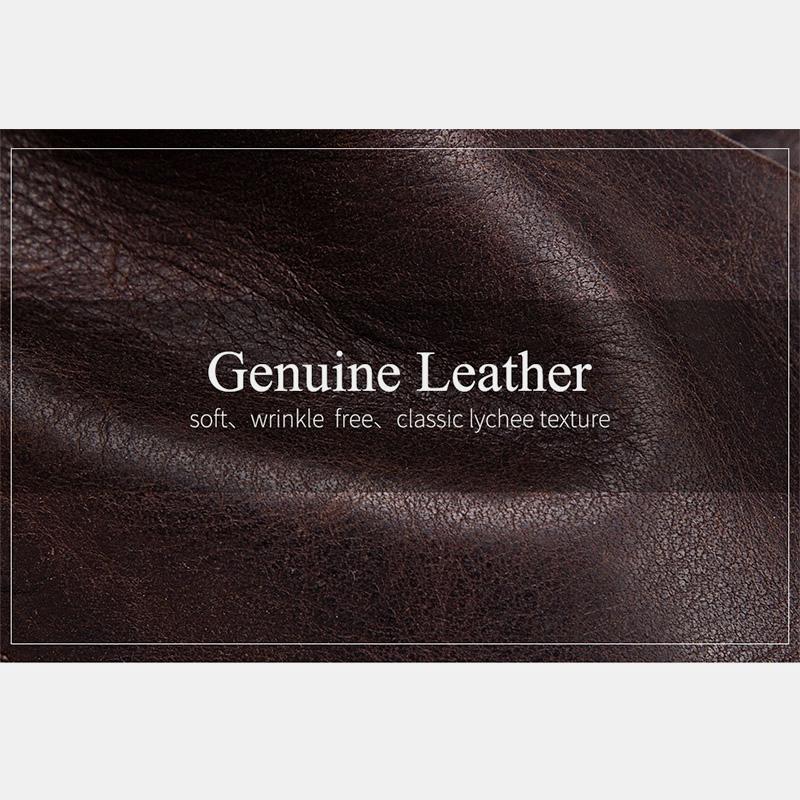 RFID Anti - theft Genuine Leather Multi - slot Bifold Wallet for Men - Stylish Business Wallet - VOTVO