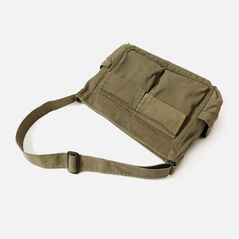Multi - Pocket Canvas Crossbody Bag for Women | Retro Lightweight Shoulder Bag - VOTVO