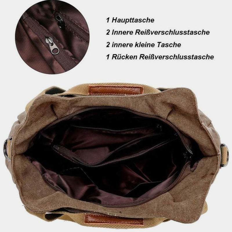 Large Capacity Canvas Messenger Bag – Stylish Shoulder Bag for Daily Use