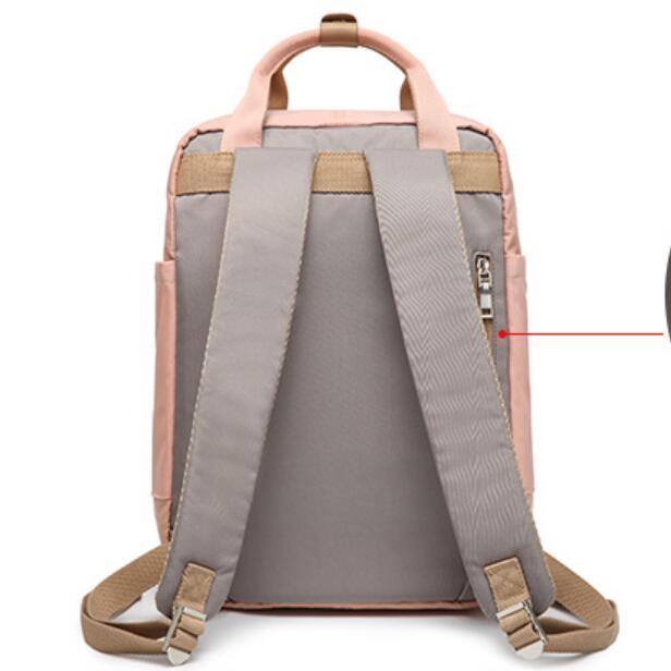 Large Capacity Colorblock Waterproof Backpack – School & Travel Laptop Bag