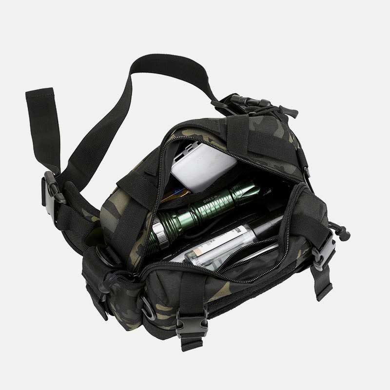 Large Camo Tactical Bag for Sports | Nylon Crossbody Bag Waist Bag