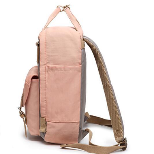 Large Capacity Colorblock Waterproof Backpack – School & Travel Laptop Bag