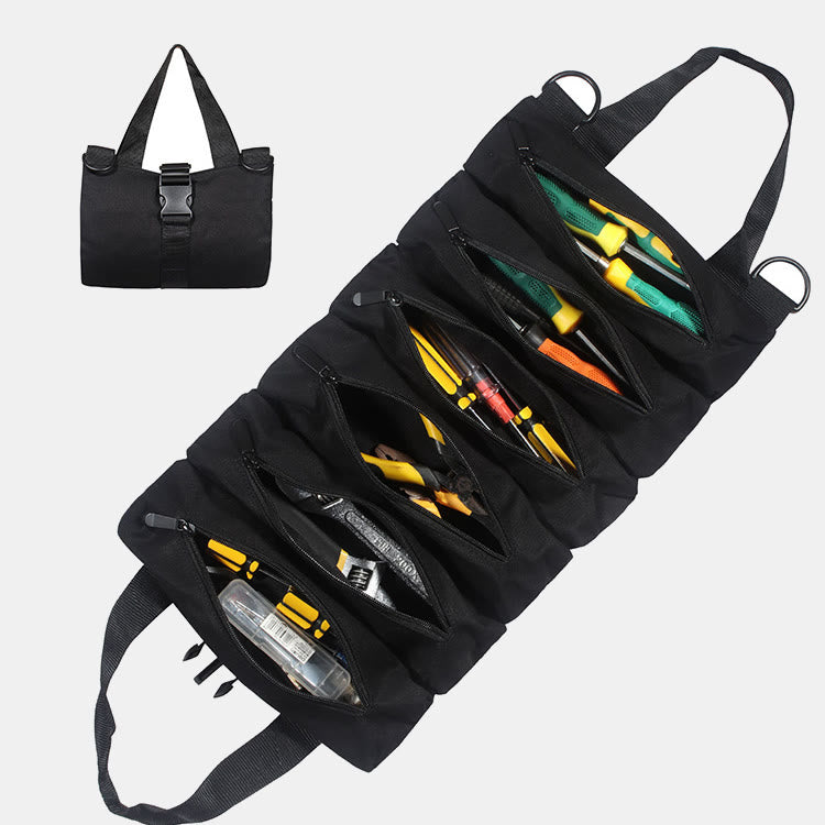 Tool Roll Bag Organizer – Heavy Duty Tool Handbag with 5 Tool Pouches