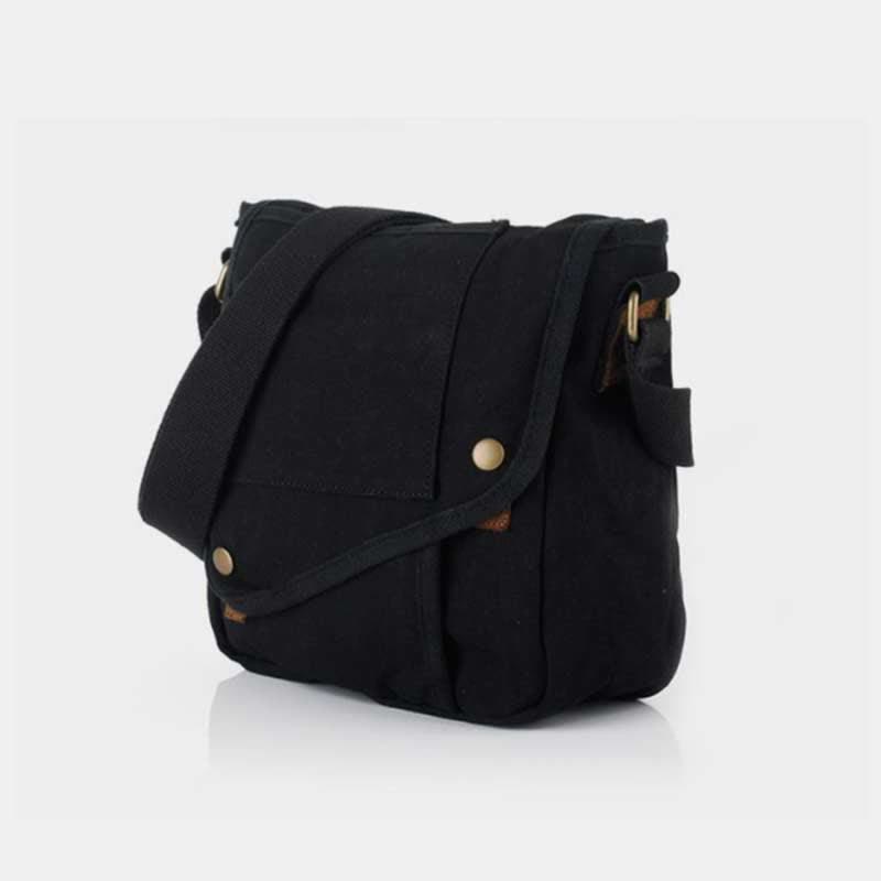 Small Canvas Messenger Bag – Casual Travel & Working Crossbody Shoulder Bag