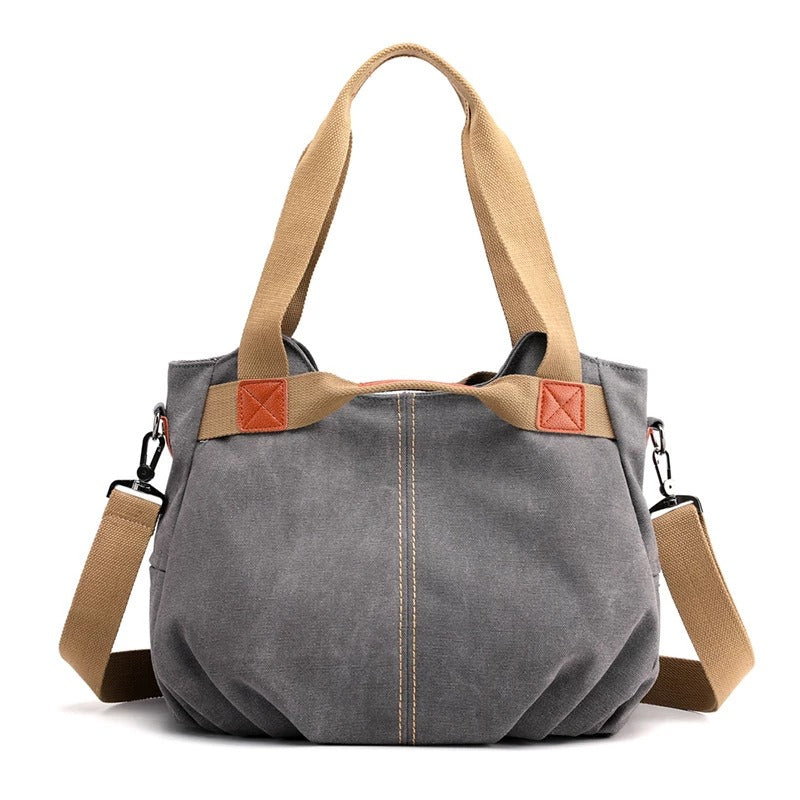Large Capacity Canvas Messenger Bag – Stylish Shoulder Bag for Daily Use