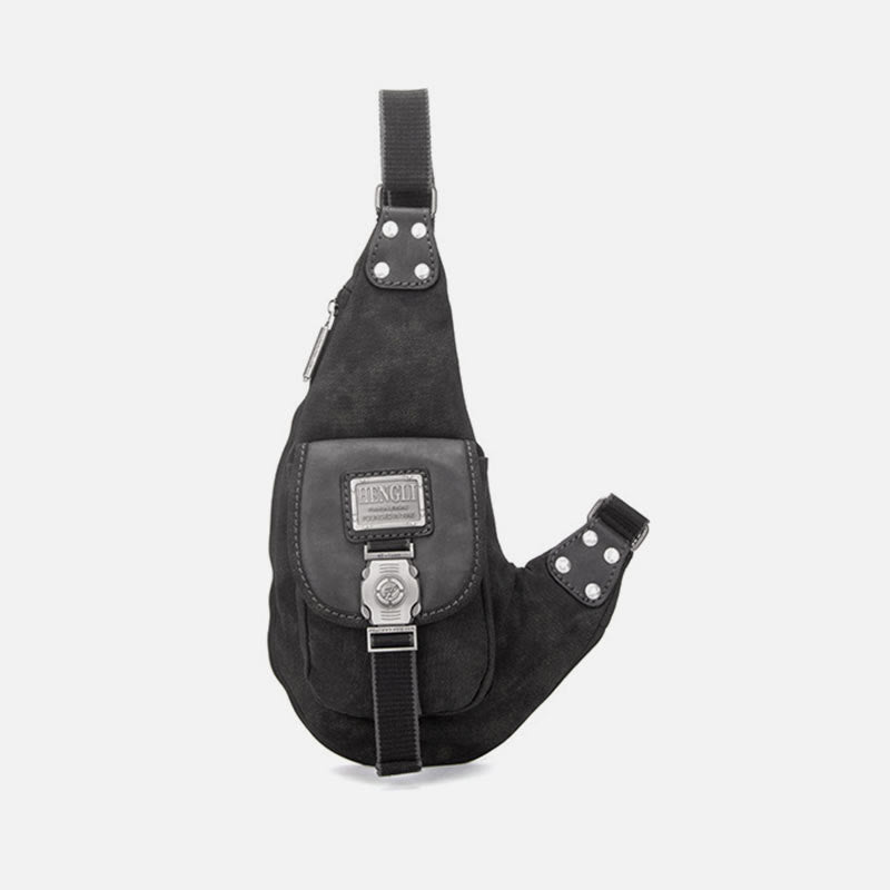 Multifunctional Canvas Chest Bag for Men – Leisure Crossbody Riding Bag - VOTVO