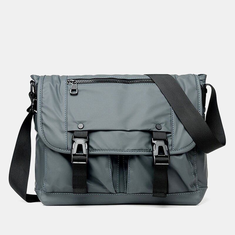 Vintage Waterproof Multi-Pocket Messenger Bag – Durable Nylon Crossbody Bag for Men