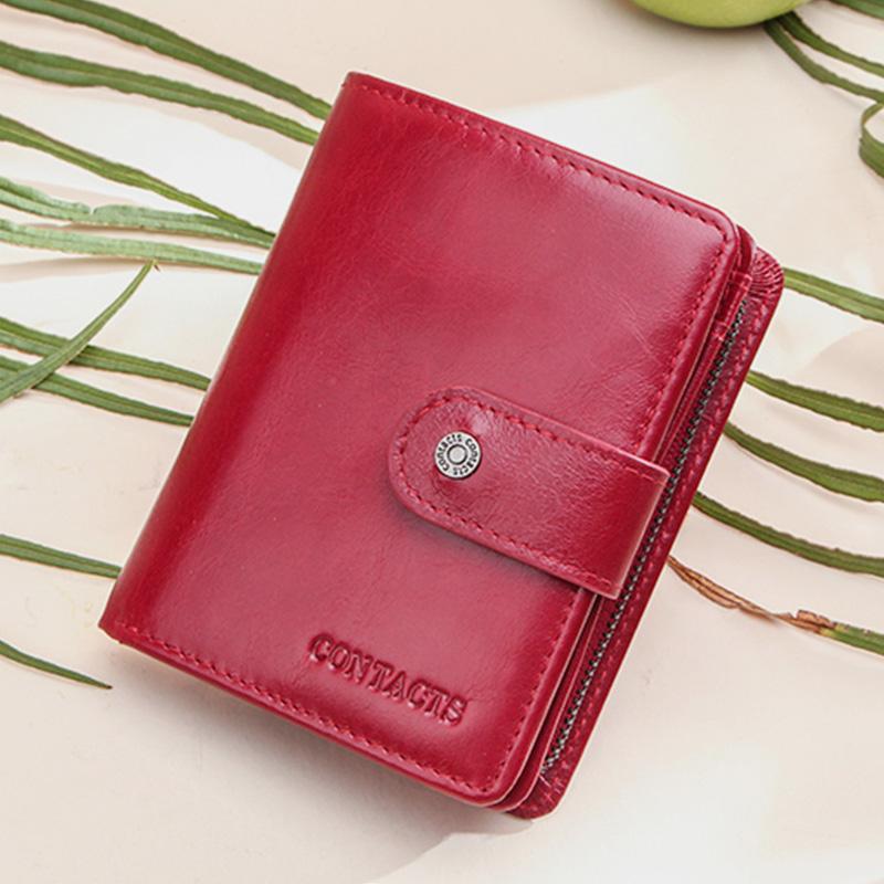 RFID GenuineLeather Multi - Card Buckle Wallet - VOTVO
