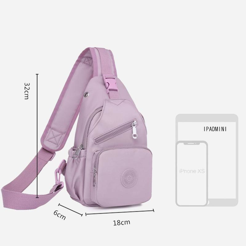 Sling Bag for Women | Multi-Pocket Waterproof Canvas Daily Shopping Backpack