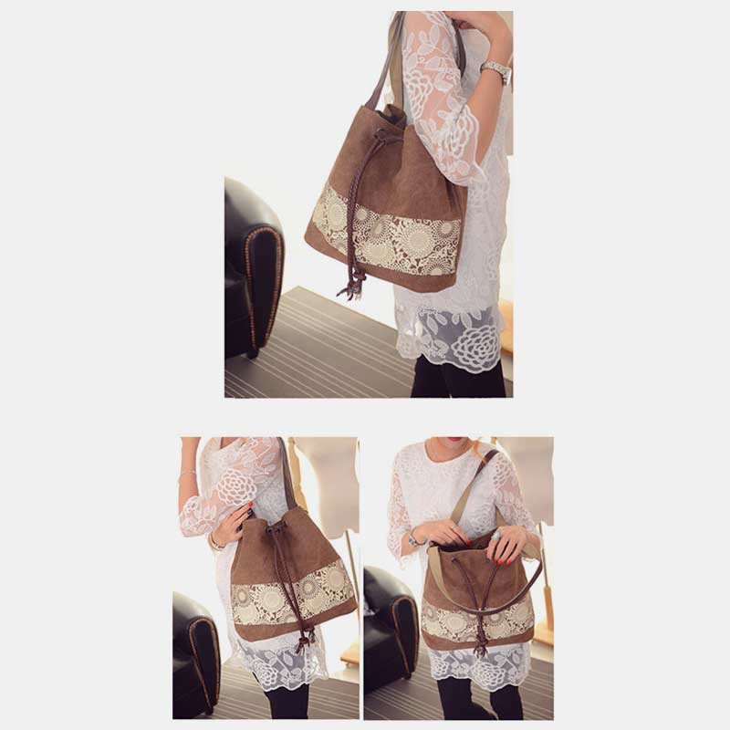 Shoulder Bag for Women – Casual Large Capacity Printed Canvas Shopping Handbag
