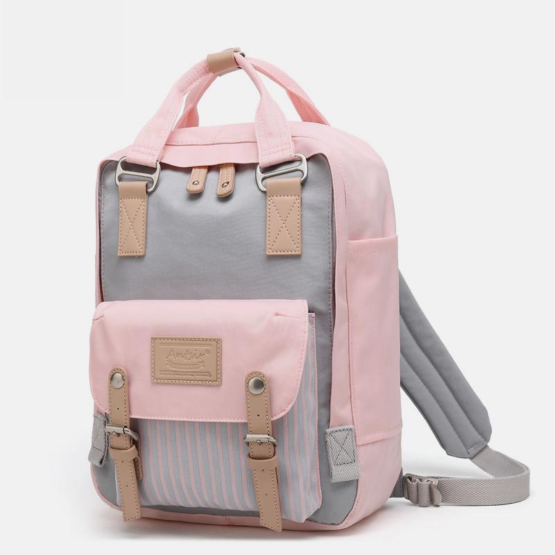 Large Capacity Vintage Laptop Backpack for Women – Multi-Pocket, Stylish & Durable for School & Travel