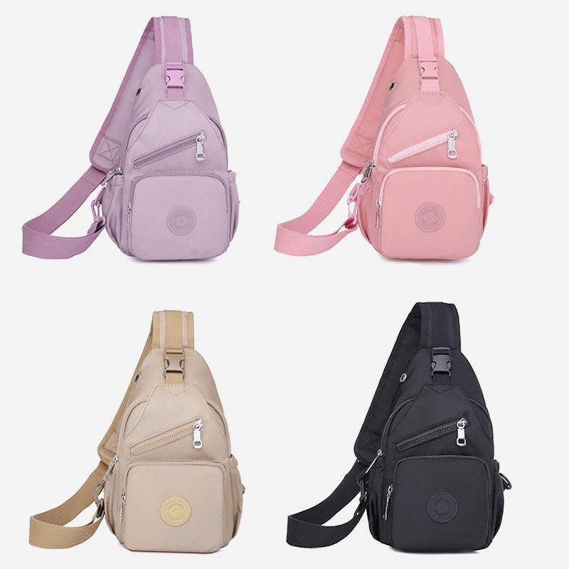 Sling Bag for Women | Multi-Pocket Waterproof Canvas Daily Shopping Backpack