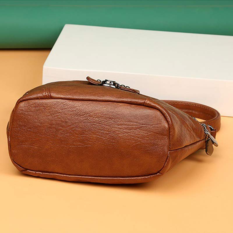 Retro Faux Leather Crossbody Bag for Women – Small Shoulder Purse for Daily Use