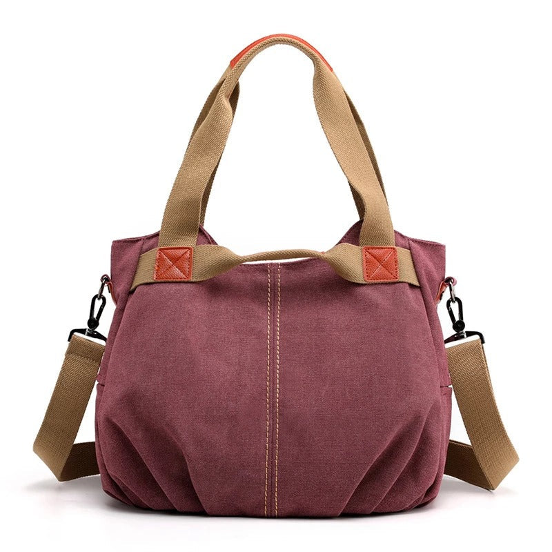 Large Capacity Canvas Messenger Bag – Stylish Shoulder Bag for Daily Use