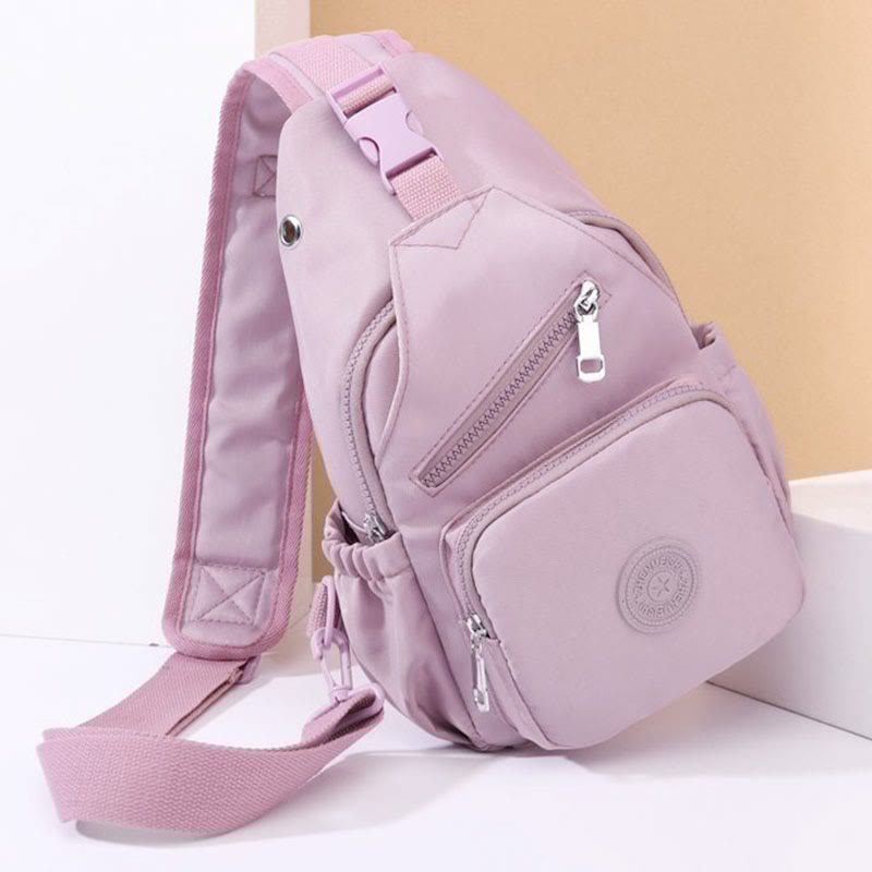 Sling Bag for Women | Multi-Pocket Waterproof Canvas Daily Shopping Backpack