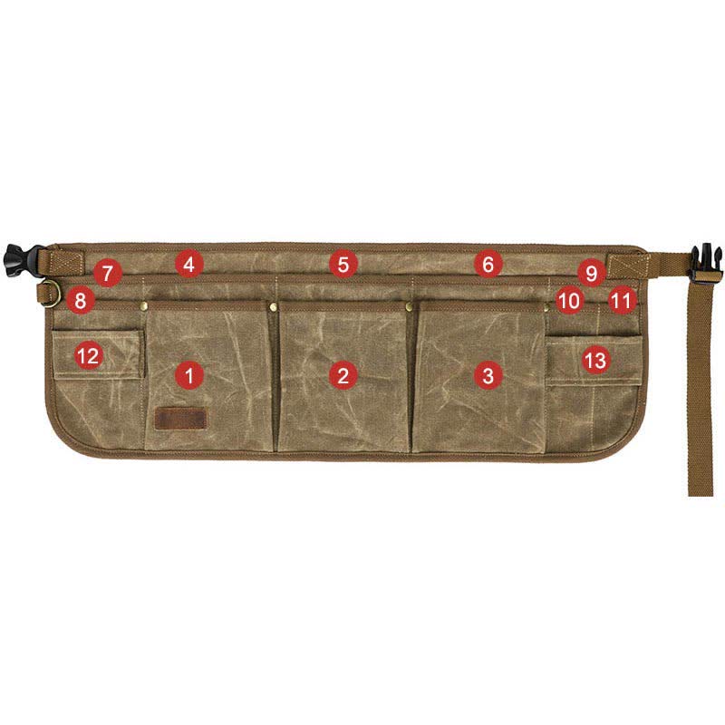 Multi-Slot Tool Belt Pouch – Waterproof Canvas Waist Bag for Tool Organization