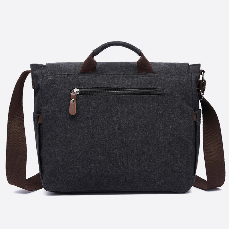 Messenger Bag for Men – Portable Large Capacity Canvas Business Briefcase