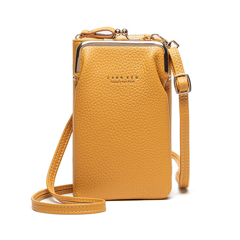 CRYSTAL LEATHER SHOULDER BAG