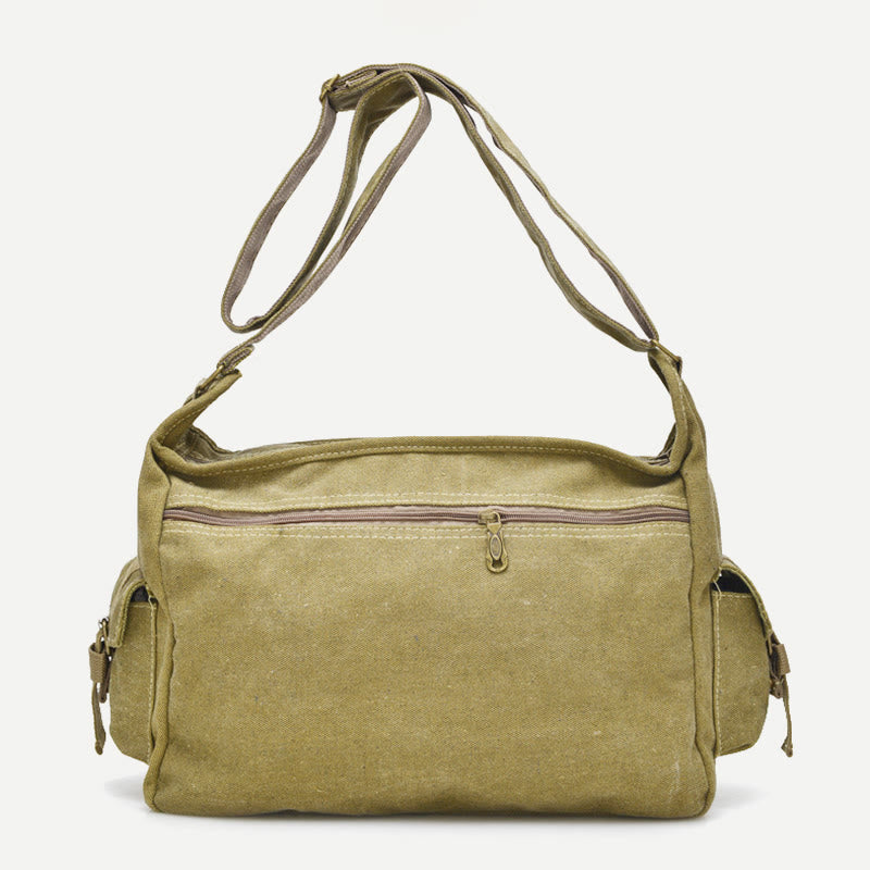 Messenger Bag for Men - Vintage Canvas Large Crossbody Kit