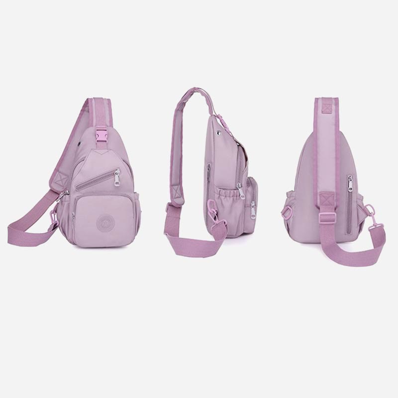 Sling Bag for Women | Multi-Pocket Waterproof Canvas Daily Shopping Backpack