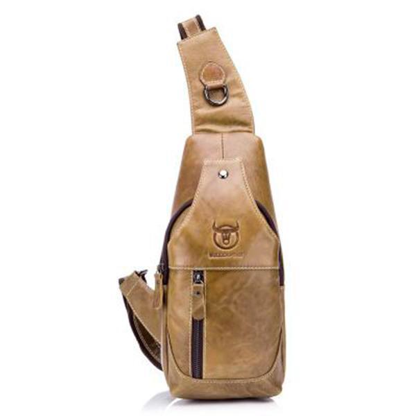 Men's Genuine Leather Sling Bag – Vintage Crossbody Backpack, Waterproof and Durable - VOTVO