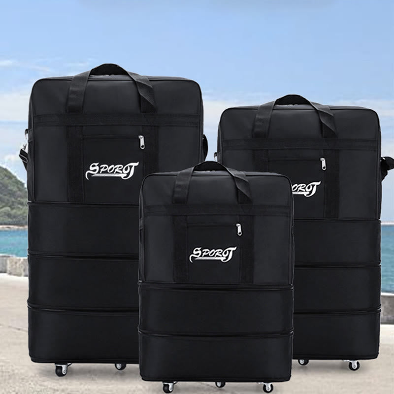 Borsa a tracolla multifunzionale con ruote e grande capacità per i viaggi – Borsa a tracolla versatile in nylon