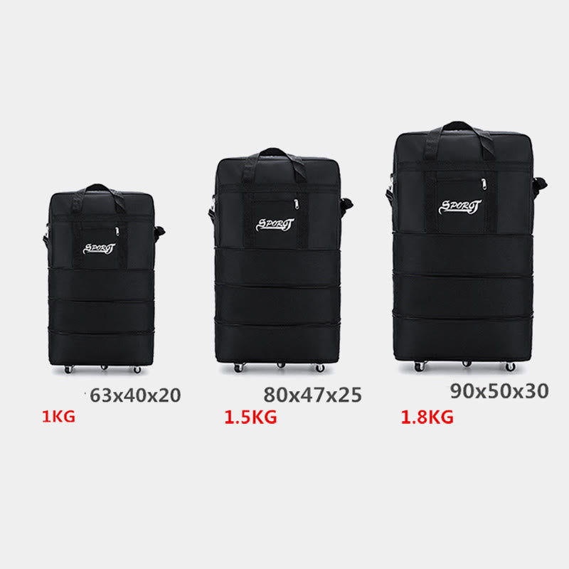 Borsa a tracolla multifunzionale con ruote e grande capacità per i viaggi – Borsa a tracolla versatile in nylon
