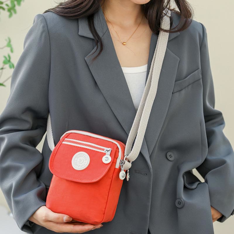 Mini Crossbody Bag – Waterproof Nylon Simple Solid Color Shopping Bag - VOTVO