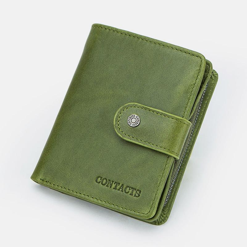 RFID GenuineLeather Multi - Card Buckle Wallet - VOTVO