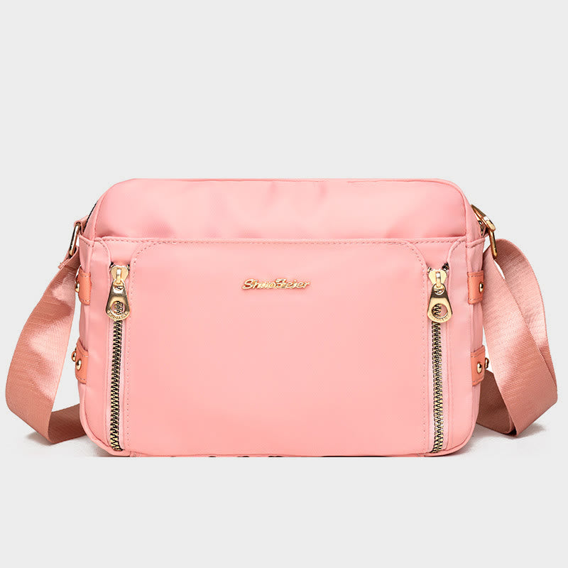 Crossbody Bag for Women – Simple Light Color Waterproof Nylon Bag