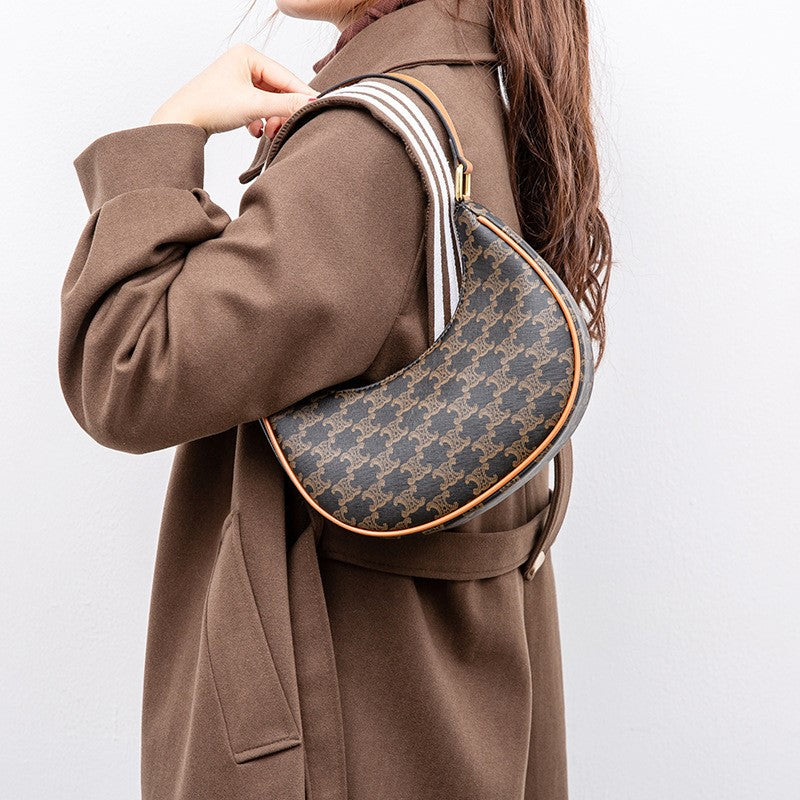 Retro Mini Dumpling Shoulder Bag – Classic PU Leather Clutch Handbag with Zipper Closure