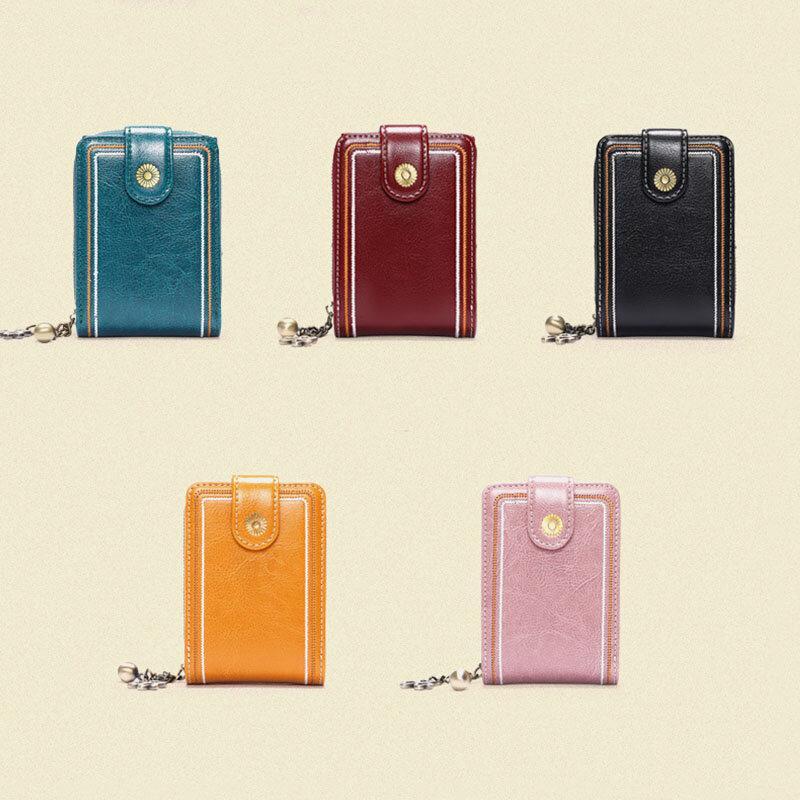 Genuine Leather RFID Multi-Slots Wallet Purse for Women