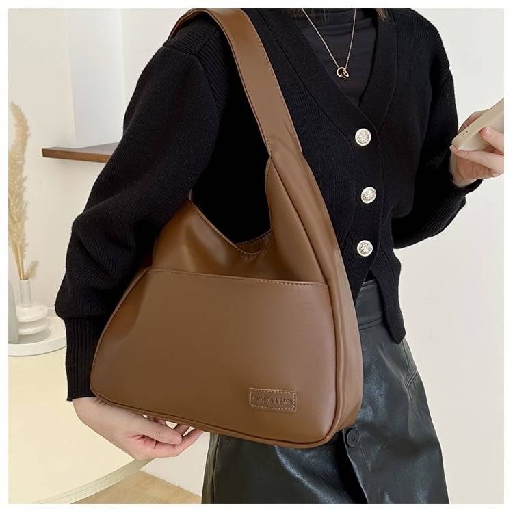 Simple leather tote bag👜