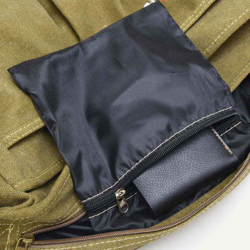 Messenger Bag for Men - Vintage Canvas Large Crossbody Kit