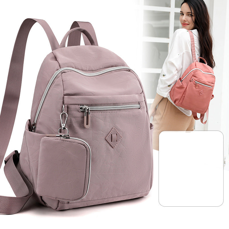 Women’s Nylon Backpack with Small Coin Purse – Casual Travel Daypack Handbag