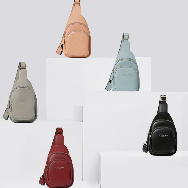Sling Backpack Chest Bag for Women Small Leather Crossbody Bag - VOTVO