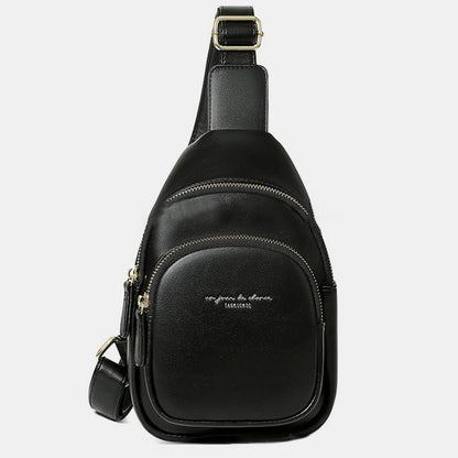 Sling Backpack Chest Bag for Women Small Leather Crossbody Bag - VOTVO