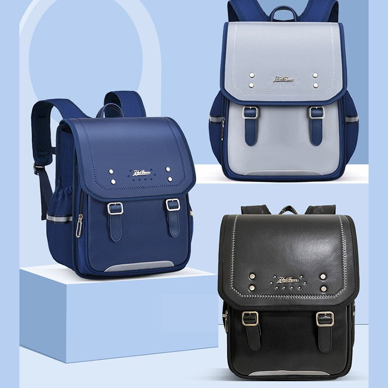 Reflective Girls & Boys School Backpack – Waterproof Faux Leather Kids Bookbag - VOTVO