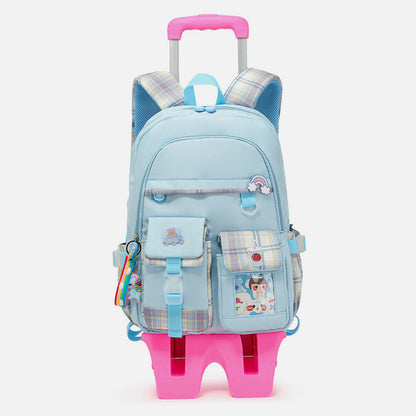 School Backpack for Kids – Cute Pattern Rolling Backpack with Adjustable Straps