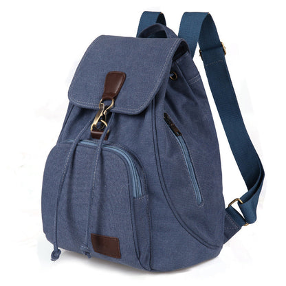 Canvas Backpack for Women & Girls – Vintage Drawstring School & Travel Rucksack