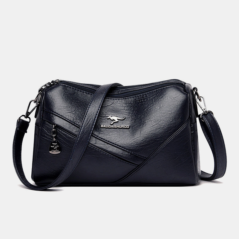 Retro Medium Sling Shoulder Bag for Women – Soft PU Leather Crossbody Handbag