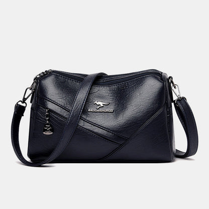 Retro Medium Sling Shoulder Bag for Women – Soft PU Leather Crossbody Handbag