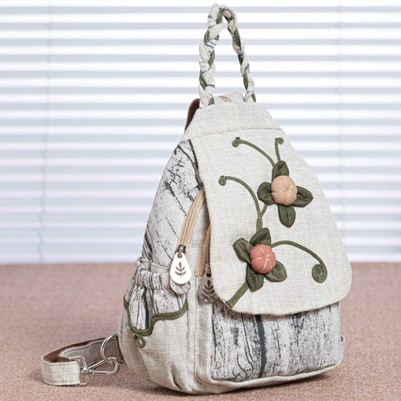 Multifunctional Large Capacity Floral Printed Canvas Backpack | Stylish & Practical for Travel, School, and Daily Use - VOTVO