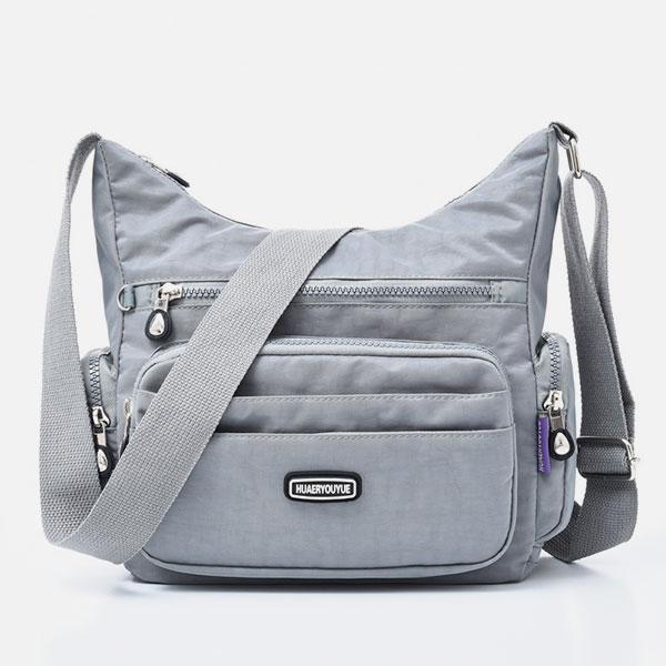 Borsa a tracolla multitasche in nylon impermeabile