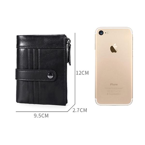Men's RFID Anti-theft Retro Wallet – Genuine Leather, Secure & Stylish