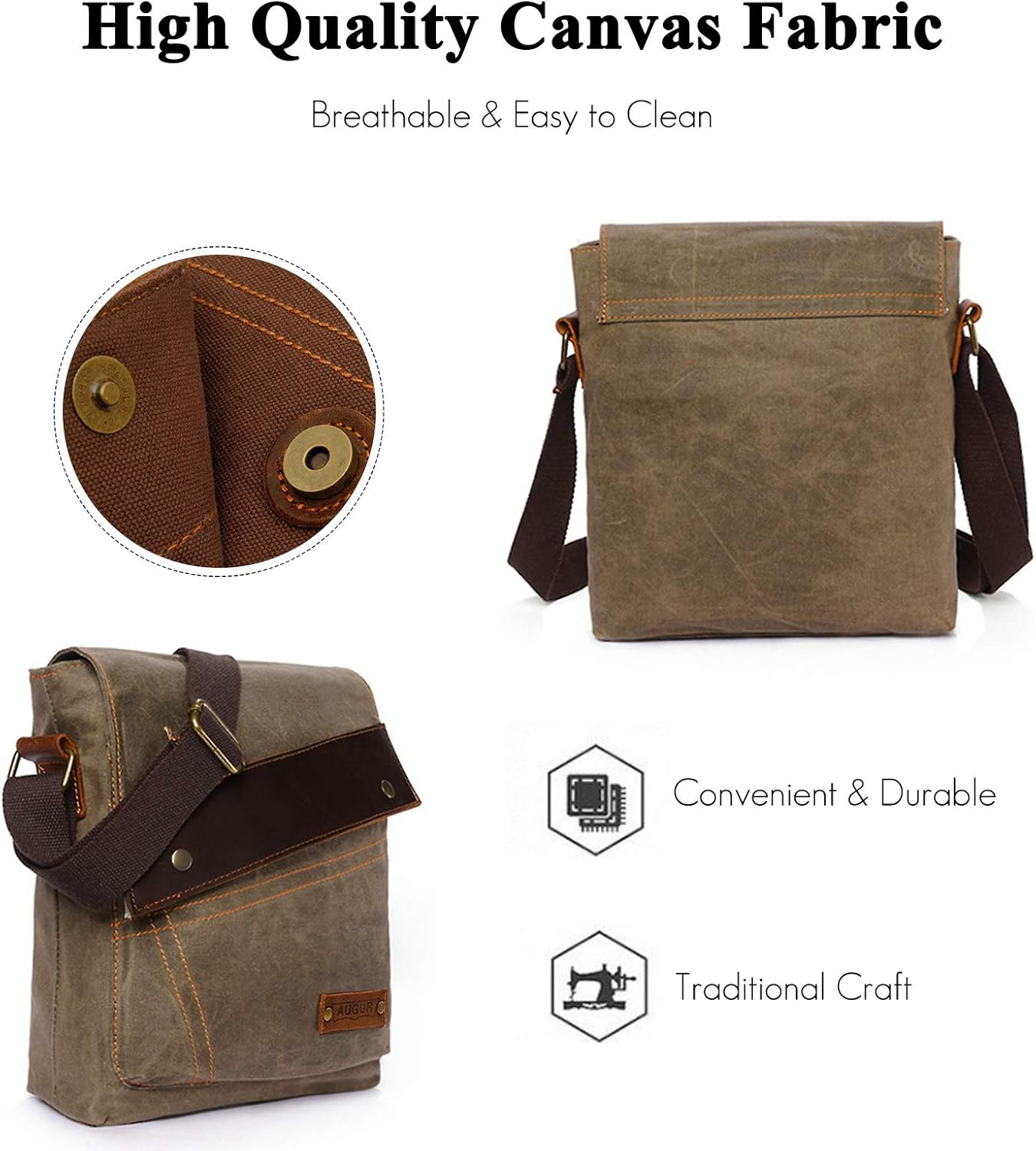 Business Messenger Canvas Shoulder Bag - VOTVO