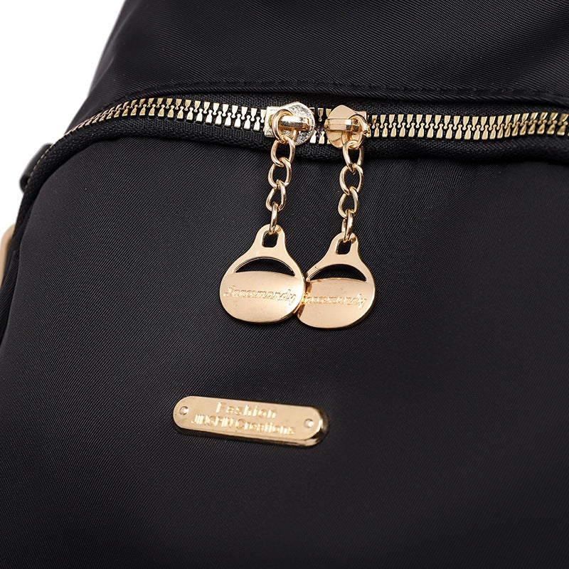 Black Oxford Backpack for Travel and Everyday Use