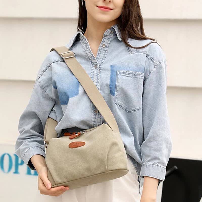 Lightweight Canvas Crossbody Bag for Women | Small Shoulder Purse - VOTVO