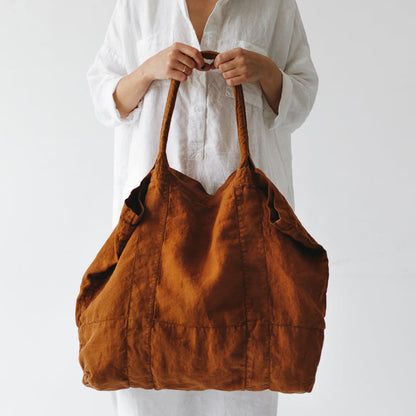Vintage Canvas Tote Linen Casual Travel & Shopping Bag for Women