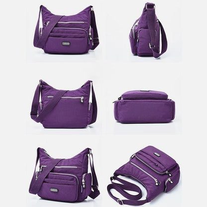 Borsa a tracolla multitasche in nylon impermeabile